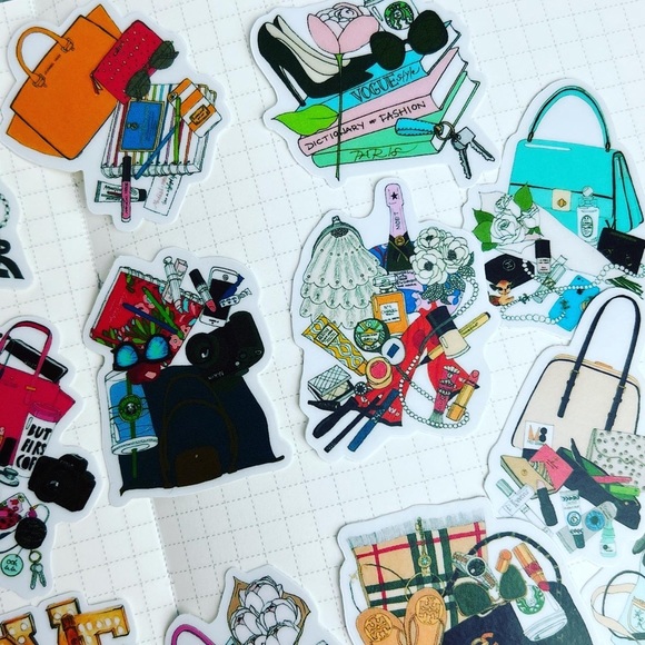 What’s In Her Bag, Glam Planner Girl, Coastal and Patriotic Girls, 19 Stickers - Picture 9 of 16